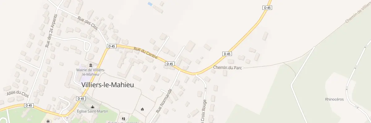 Plan du 2 Rue du Centre à Villiers-le-Mahieu