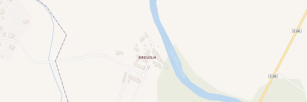 Plan du 54 Dreuilh Hameau à Teilhet