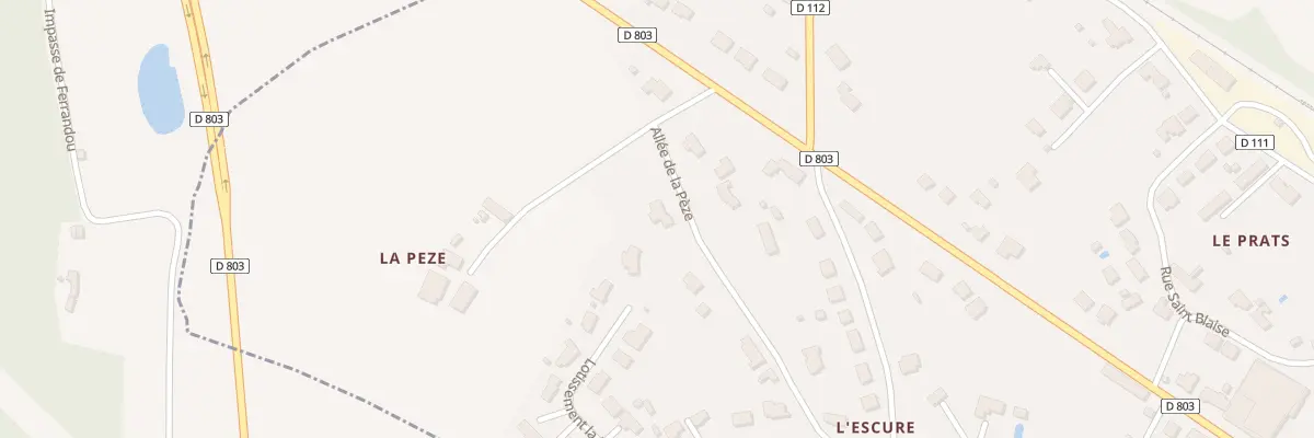 Plan du 5665F La Peze à Puybrun