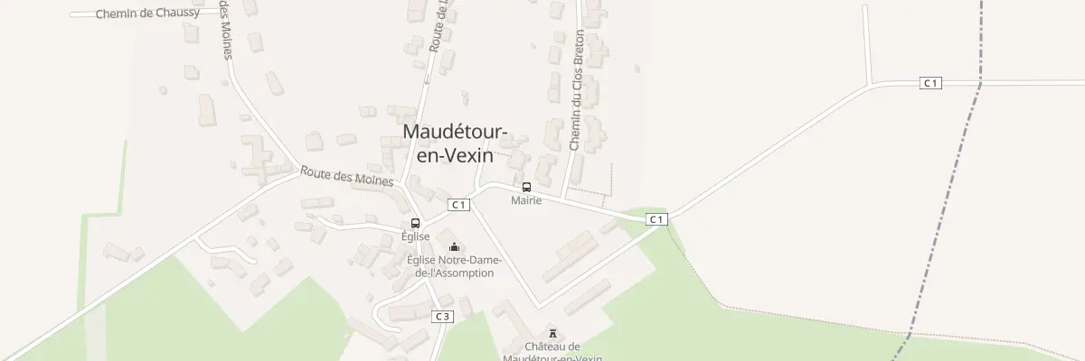 Plan du 2 Che du Clos Breton à Maudétour-en-Vexin