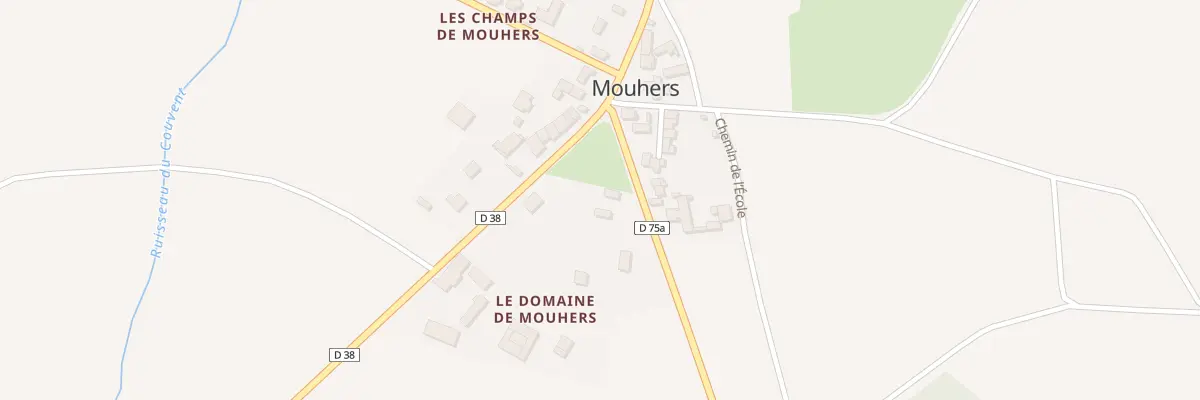 Plan du 2 Rte de Saint Denis de Jouhet à Mouhers
