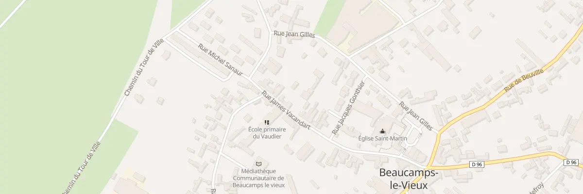 Plan du 28 Rue James Vacandart à Beaucamps-le-Vieux