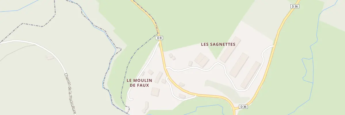 Plan du 4 Les Sagnettes. à Faux-Mazuras