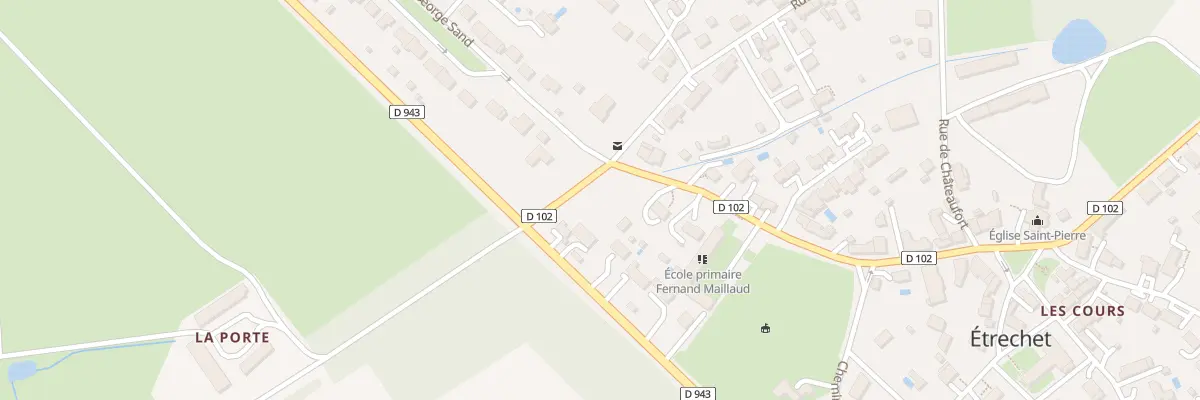 Plan du 1 Rte de la Châtre à Étrechet