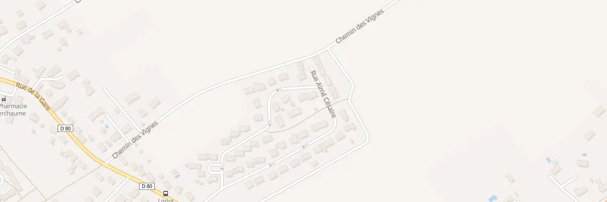 Plan du 23 Rue Aimé Césaire à Montierchaume