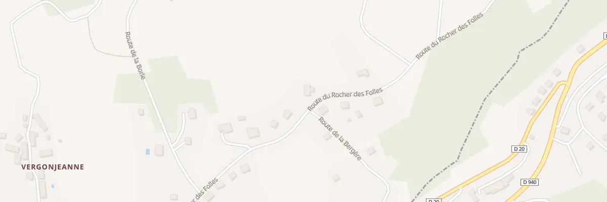Plan du 17 Rte du Rocher des Folles à Affieux