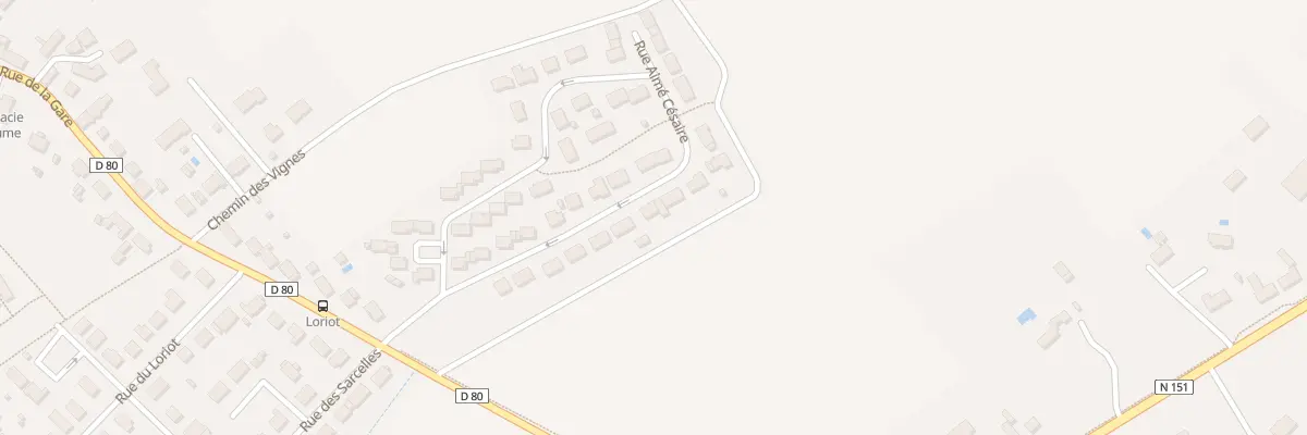 Plan du 14 Rue Aimé Césaire à Montierchaume