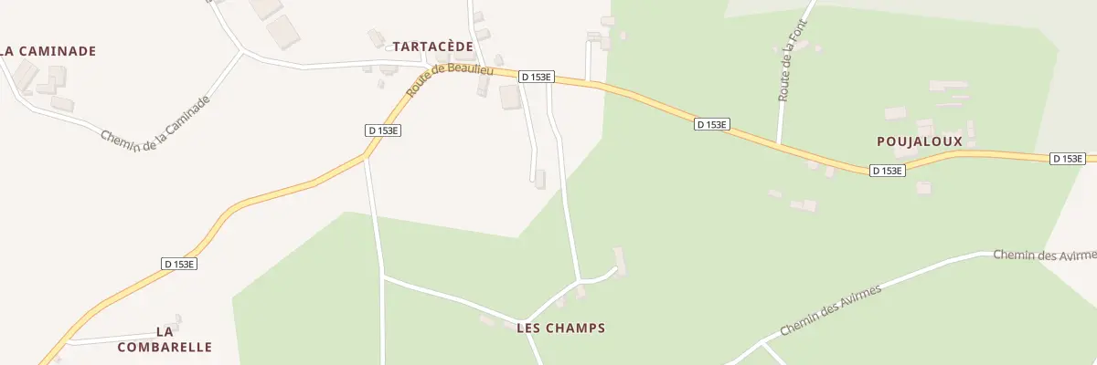 Plan du 696 Rte de Beaulieu à Bilhac