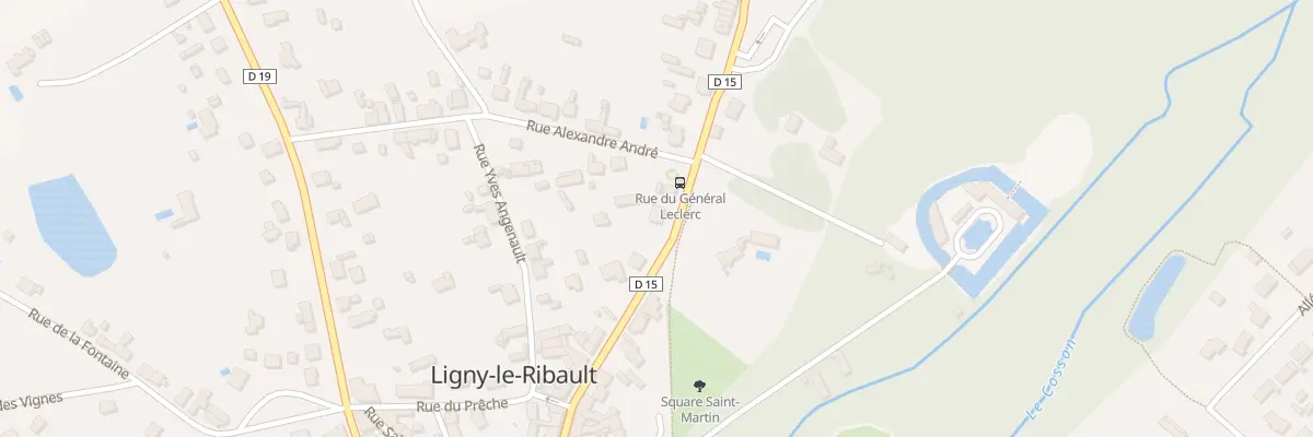 Plan du 225 Rue du Général Leclerc à Ligny-le-Ribault