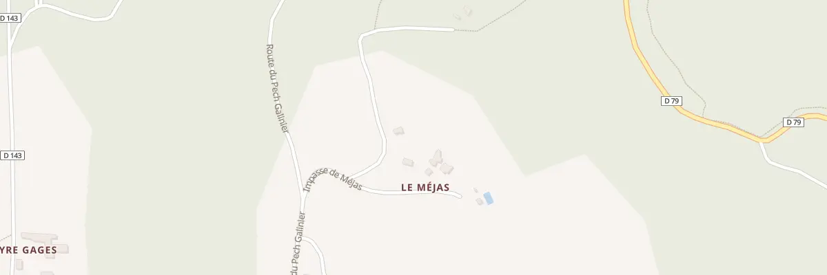 Plan du 5250F Mejas à Calvignac