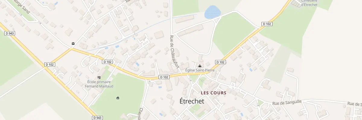 Plan du 1 Pl Saint-Pierre à Étrechet