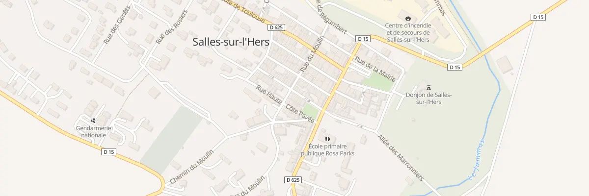 Plan du 9 Rue Emile Coural à Salles-sur-l’Hers