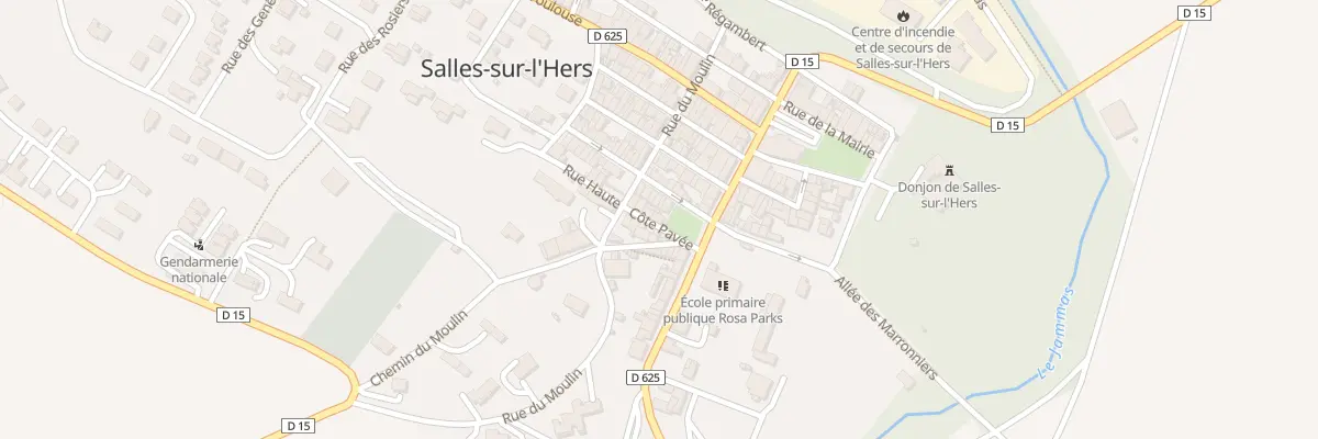 Plan du 2 Rue Cote Pavee à Salles-sur-l’Hers