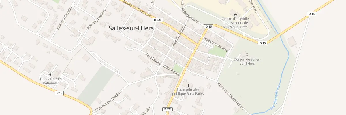 Plan du 12 Rue Emile Coural à Salles-sur-l’Hers