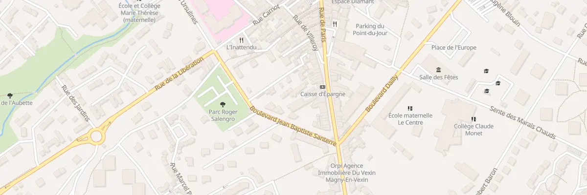 Plan de la Rue de Paris à Magny-en-Vexin