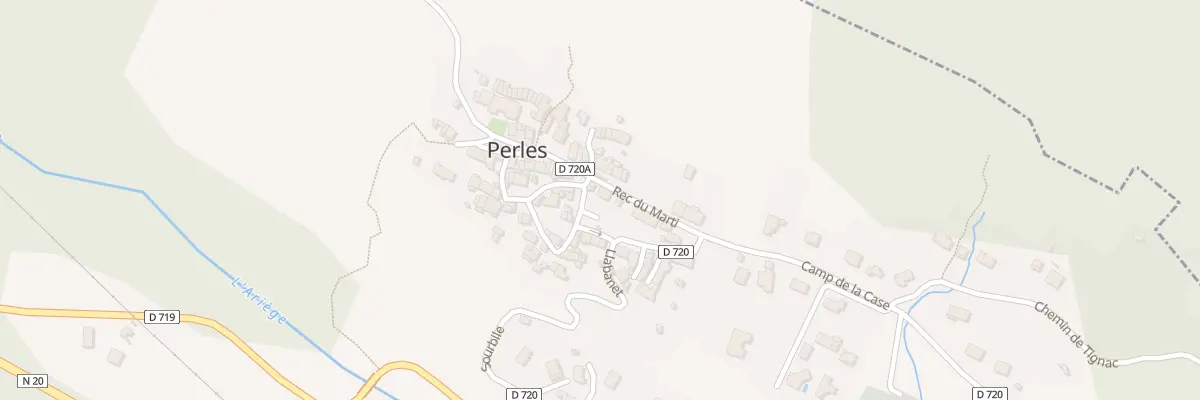 Plan du 1 La Ribeille à Perles-et-Castelet