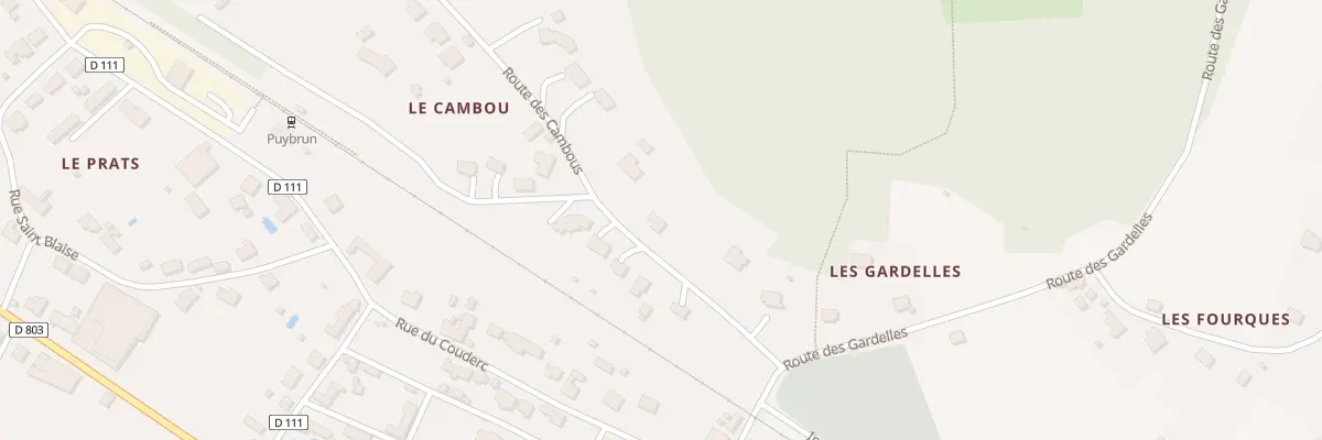 Plan du 124 Rte des Cambous à Puybrun