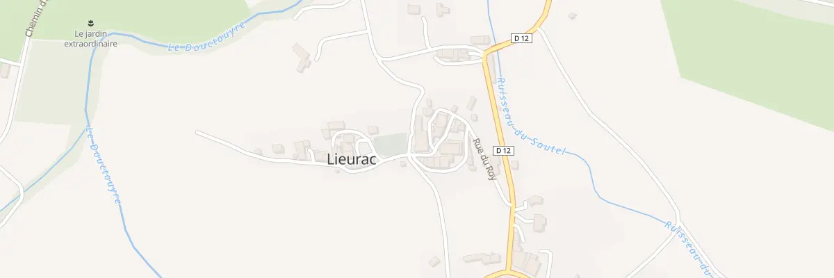 Plan du 1 Pl de l’Eglise à Lieurac