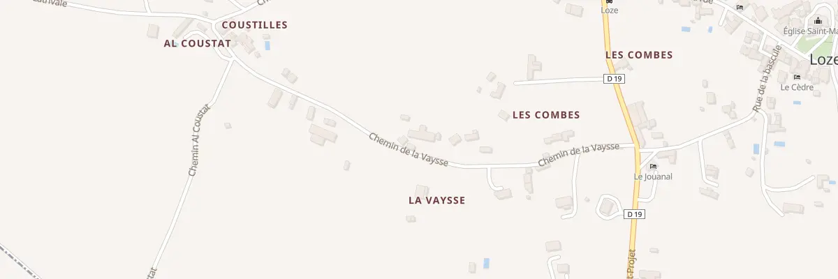 Plan du 5017 Las Combes à Loze
