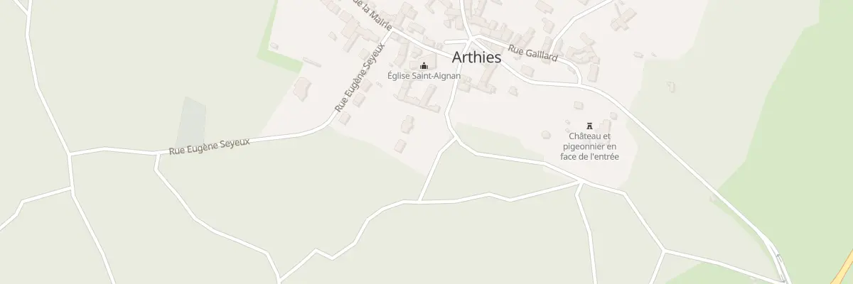 Plan de la Rue Eugène Seyeux à Arthies