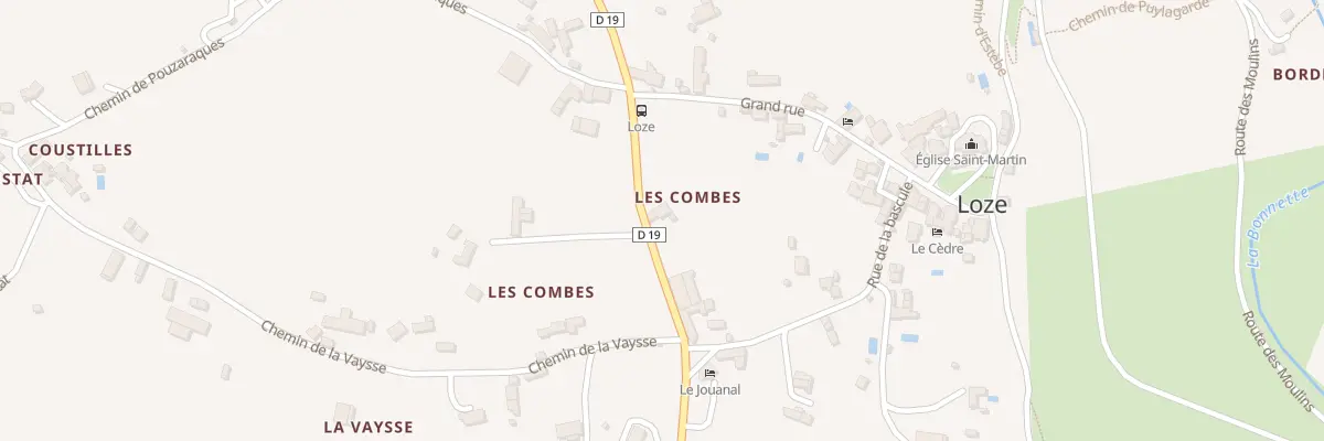 Plan du 1521 Rte De SAINT PROJET à Loze