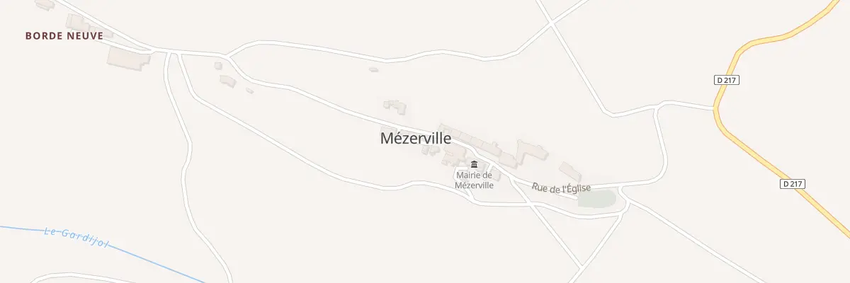 Plan de la Rue de la Mare à Mézerville