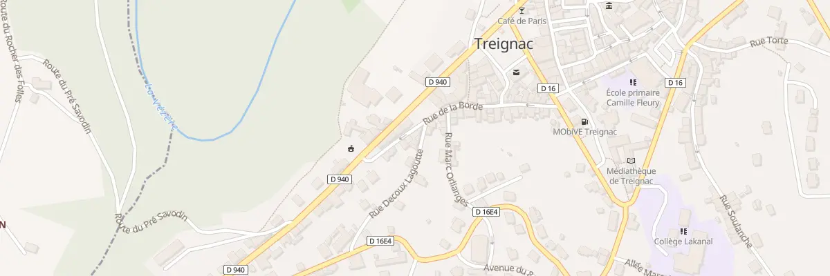 Plan du 37 Rue de la Borde à Treignac