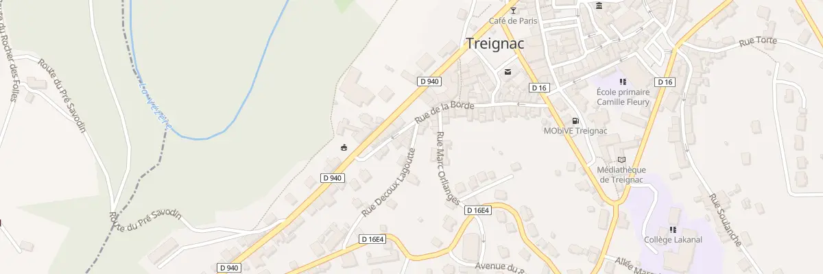 Plan du 2 Rue Decoux Lagoutte à Treignac