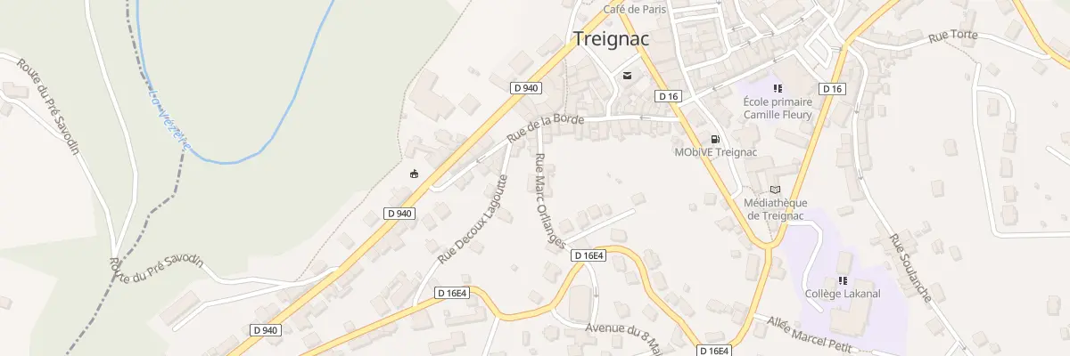 Plan du 6 Rue Marc Orlianges à Treignac