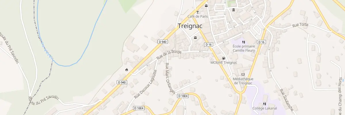 Plan du 27 Rue de la Borde à Treignac