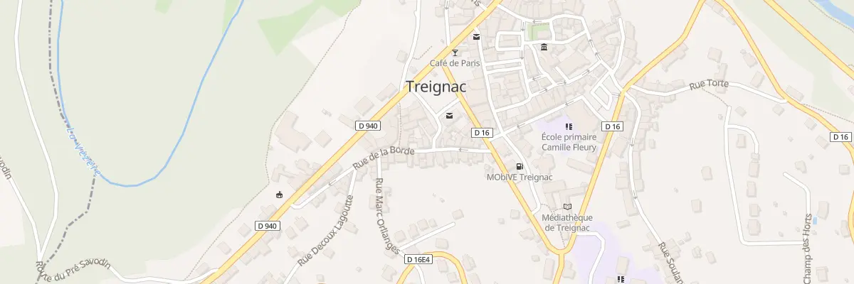 Plan du 6 Pl de la Republique à Treignac