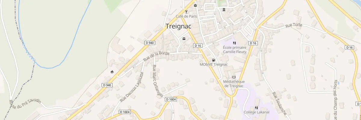 Plan du 15 Rue de la Borde à Treignac
