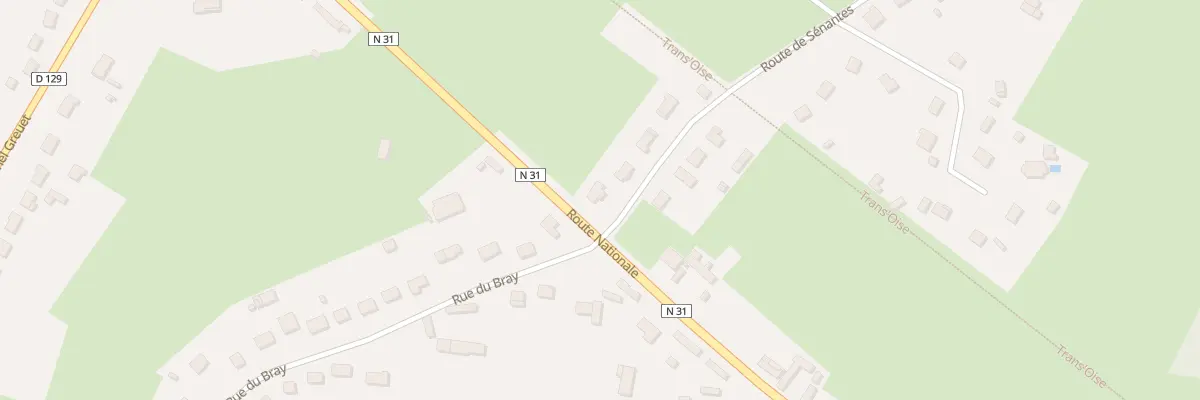 Plan de Rte de Senantes à Saint-Germer-de-Fly