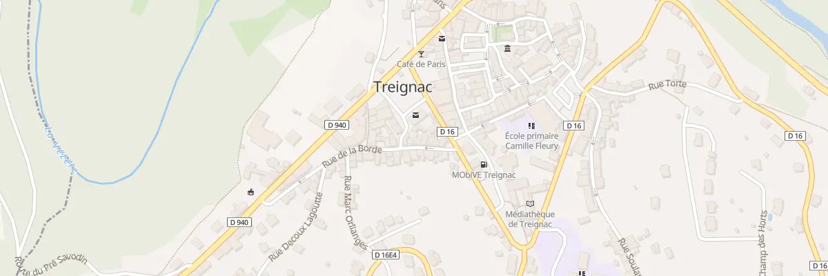 Plan du 10 Rue de la Borde à Treignac