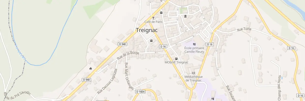 Plan du 8 Rue de la Borde à Treignac