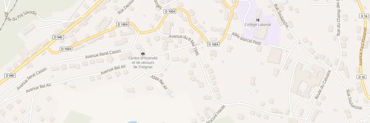 Plan du 1 Av Bel Air à Treignac