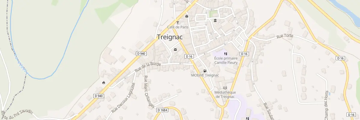 Plan du 6 Rue de la Borde à Treignac