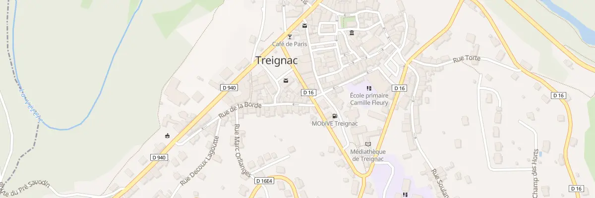 Plan du 4 Rue de la Borde à Treignac