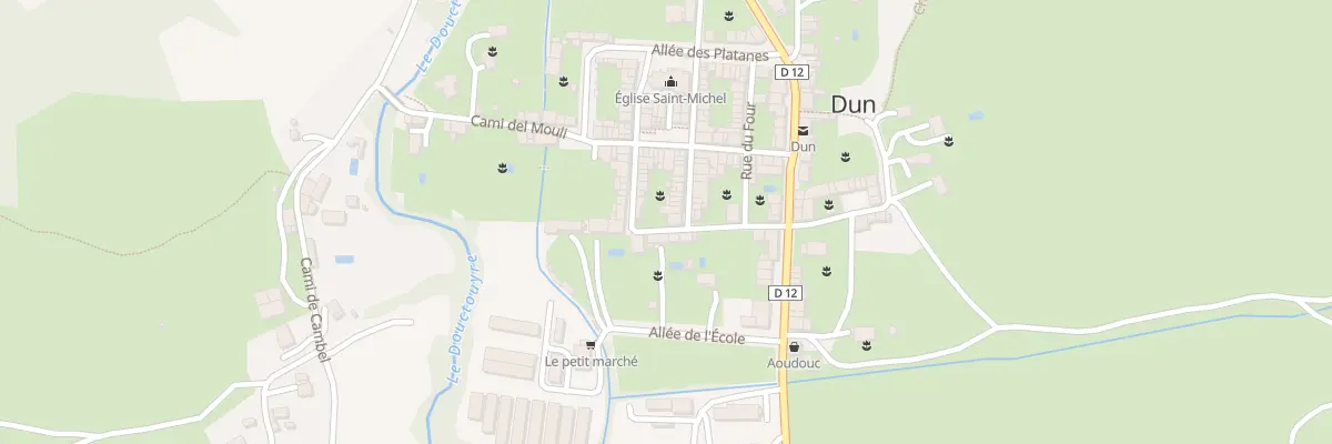 Plan du 96 Le Village à Dun