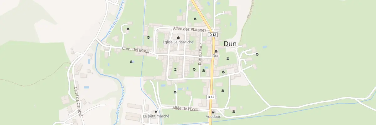 Plan du 91 Le Village à Dun