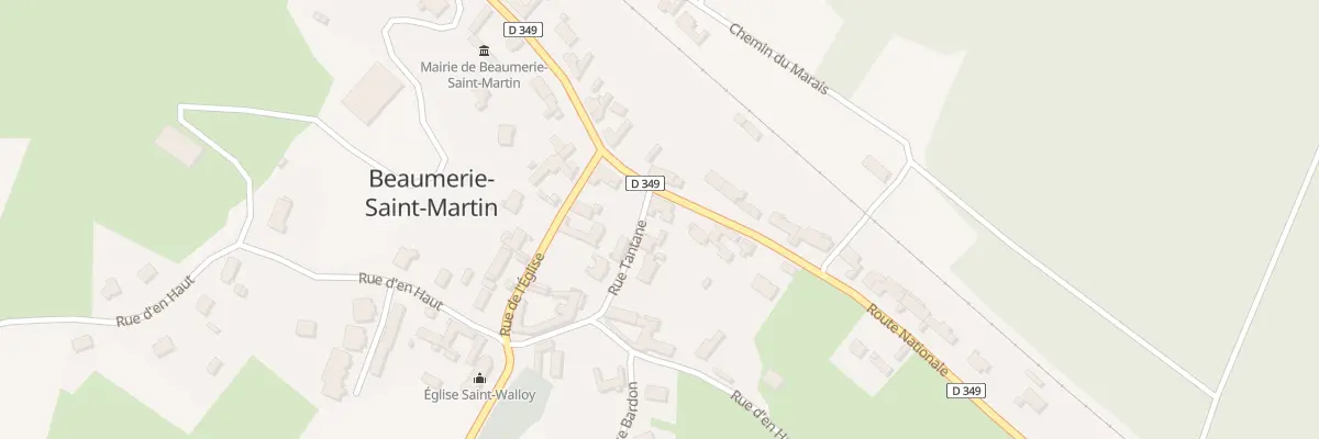 Plan du 68 Rte Nationale à Beaumerie-Saint-Martin