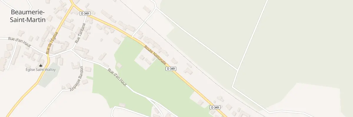 Plan du 87 Rte Nationale à Beaumerie-Saint-Martin