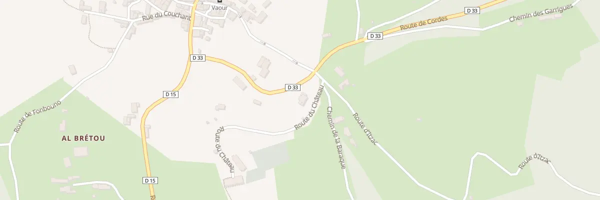 Plan du 54 Rte du Château à Vaour