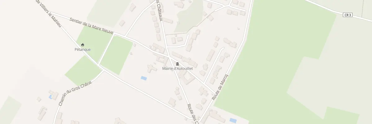 Plan du 3 Sen de la Mare Neuve à Autouillet