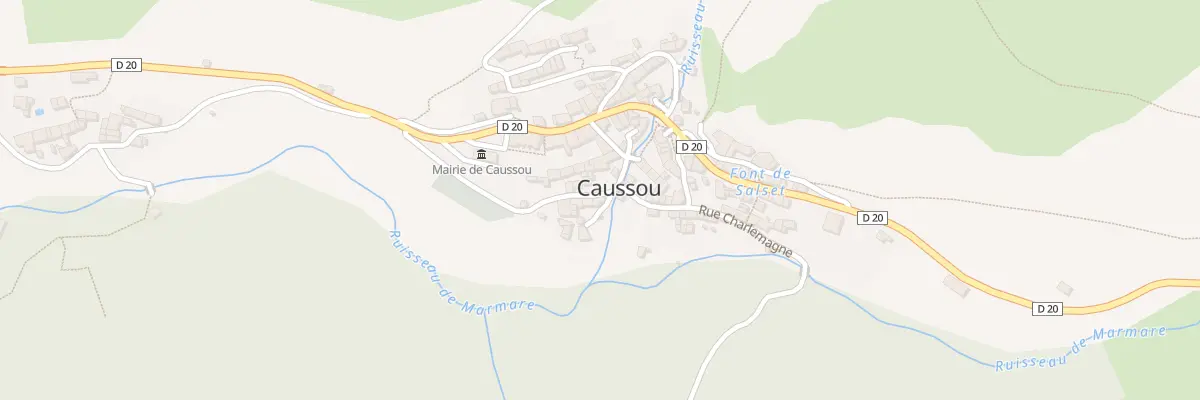 Plan du 14 Caussou à Caussou