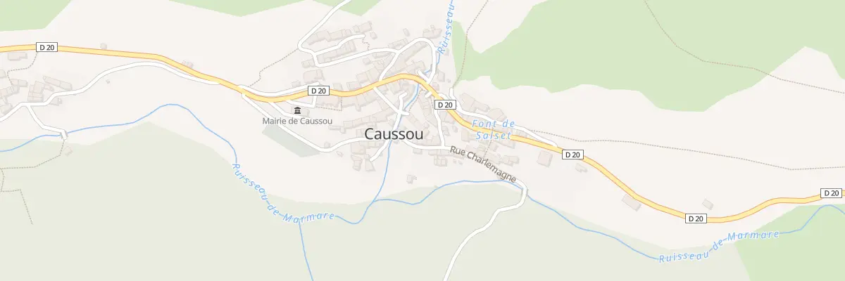 Plan du 34 Caussou à Caussou