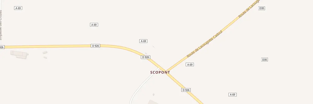 Plan du 986 Rte de Toulouse à Maurens-Scopont