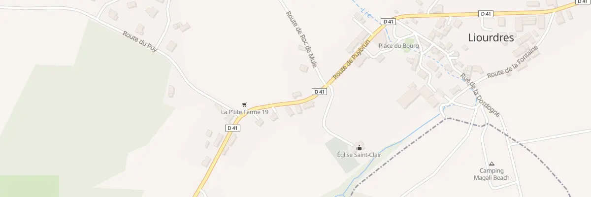 Plan du 830 Rte du Puybrun à Liourdres