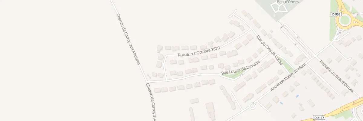 Plan du 28 Rue du 11 Octobre 1870 à Ormes