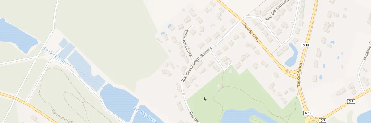 Plan de la Rue des Champs Bretons à Jouy-le-Potier